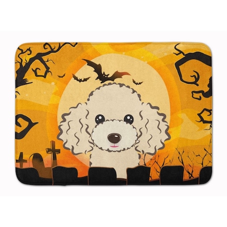 Carolines Treasures Halloween Buff Poodle Machine Washable Memory Foam Mat BB1816RUG